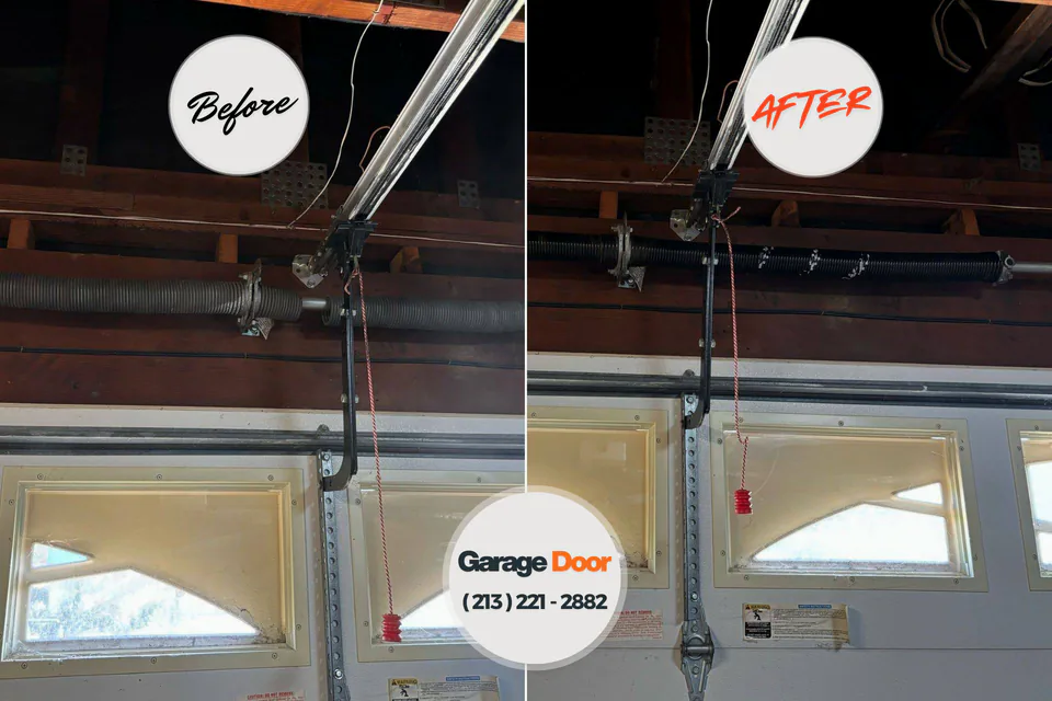 Before and after: garage door repair Helena, MT